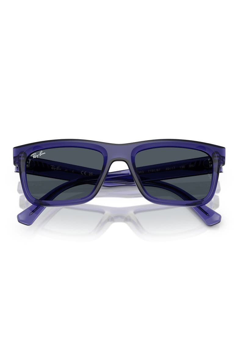 Kids' 49mm Rectangular Sunglasses, Alternate, color, TRANSPARENT VIOLET