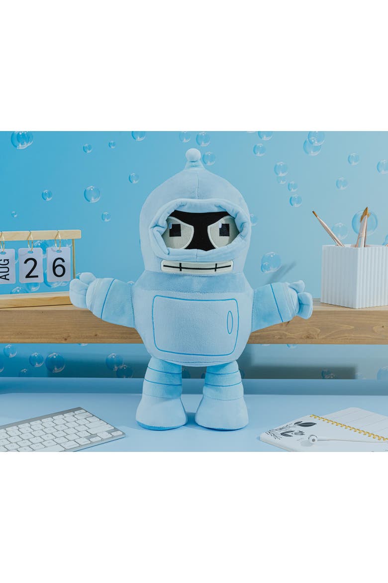 Futurama Angry Bender 18-Inch Chibi Collector Plush, Alternate, color, Gray