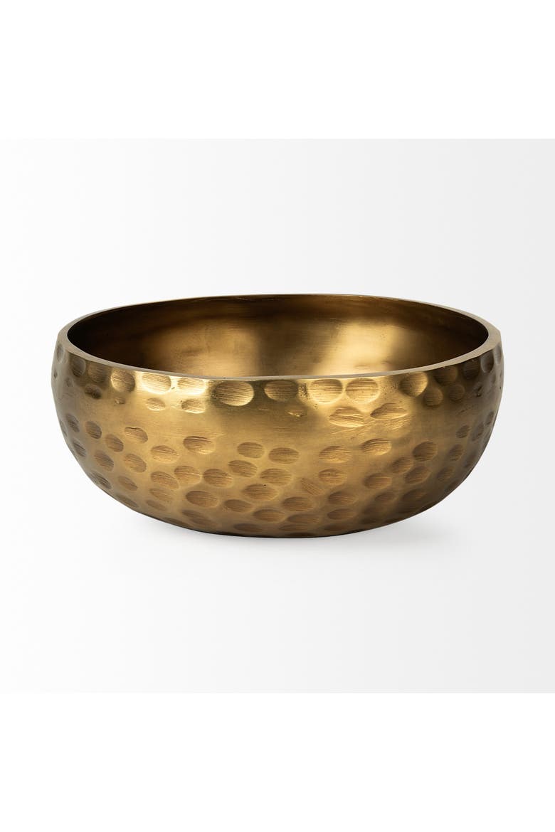 Karmel Hammered Aluminum Bowl, Alternate, color, Metallic Gold