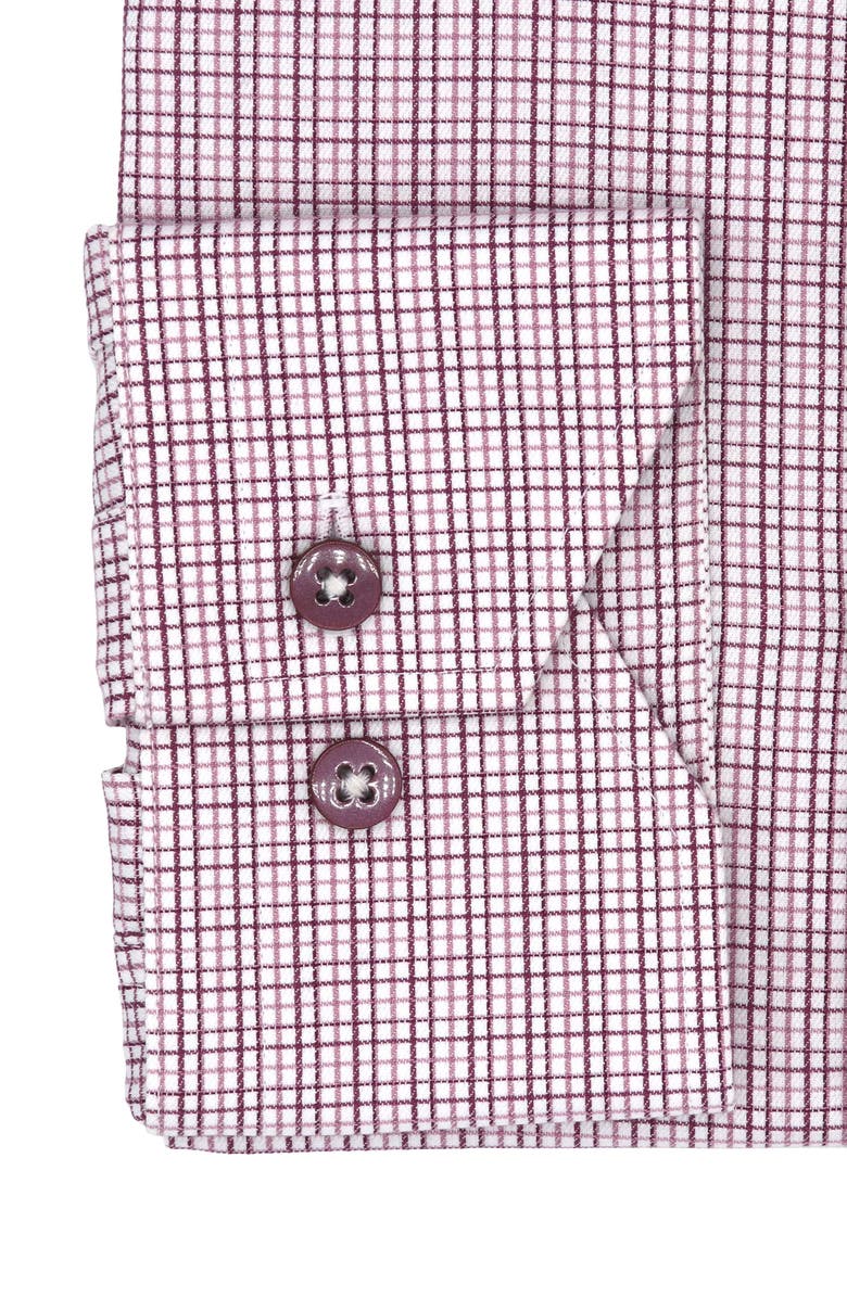 Lorenzo Uomo Trim Fit Textured Box Grid Print Cotton Dress Shirt, Alternate, color,