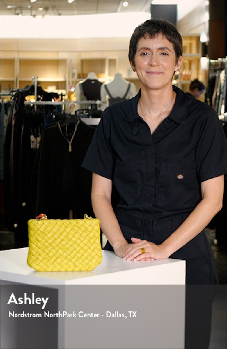 Estelle Woven Leather Crossbody Bag, sales video thumbnail