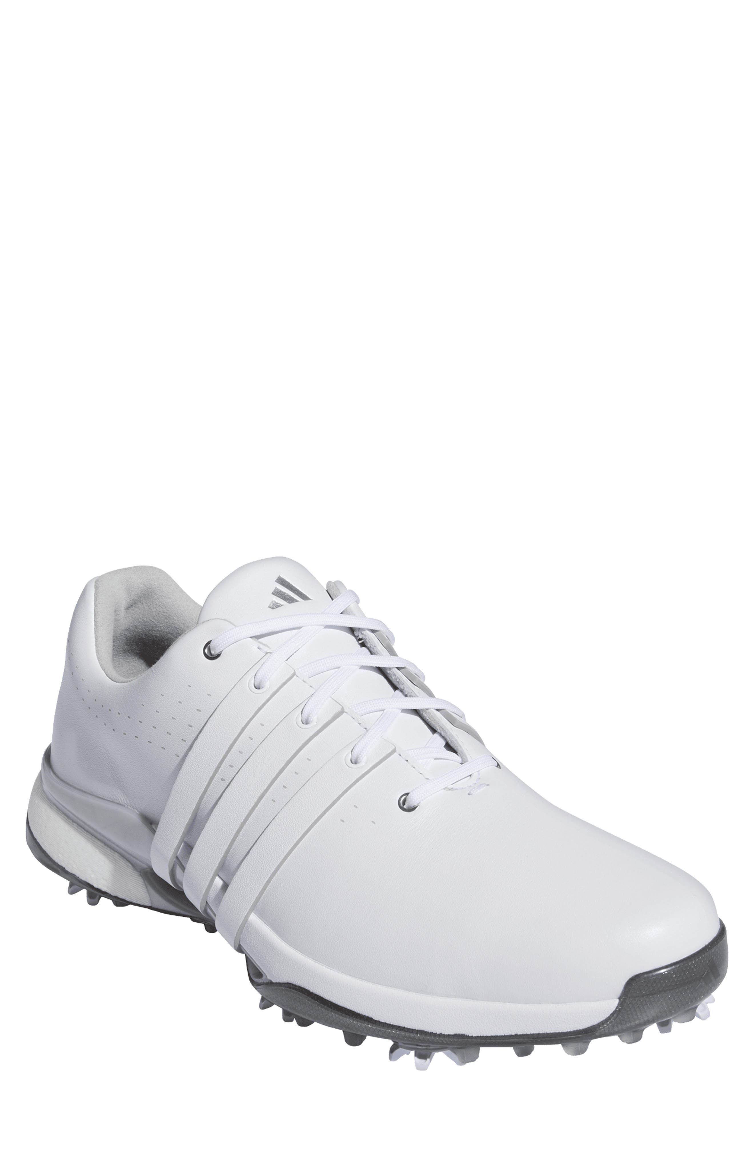 adidas Tour360 24 Golf Shoe, Main, color, White/ White/ Silver Metallic