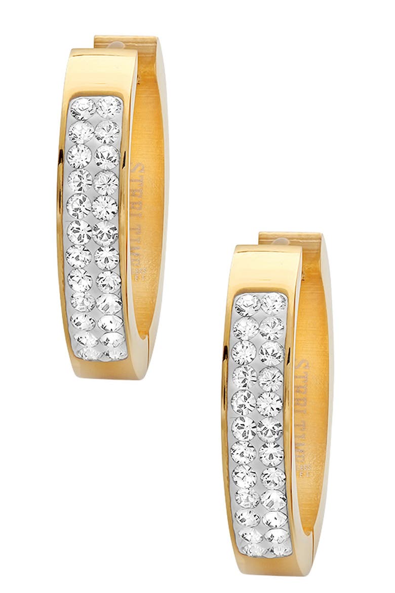 Crystal Hoop Earrings, Main, color, YELLOW