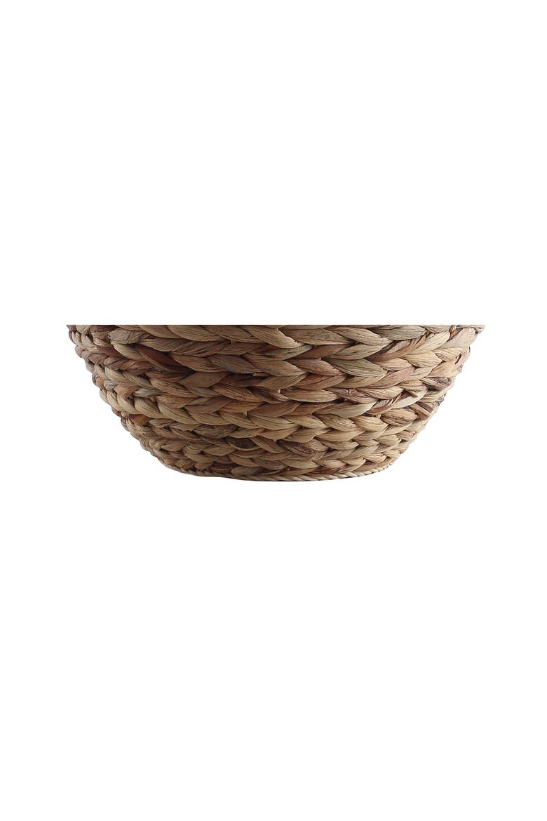 Alaro Farmhouse Coastal Water Hyacinth Basket LED Table Lamp, Alternate, color, Natural