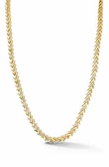 Cubic Zirconia Chevron Necklace
