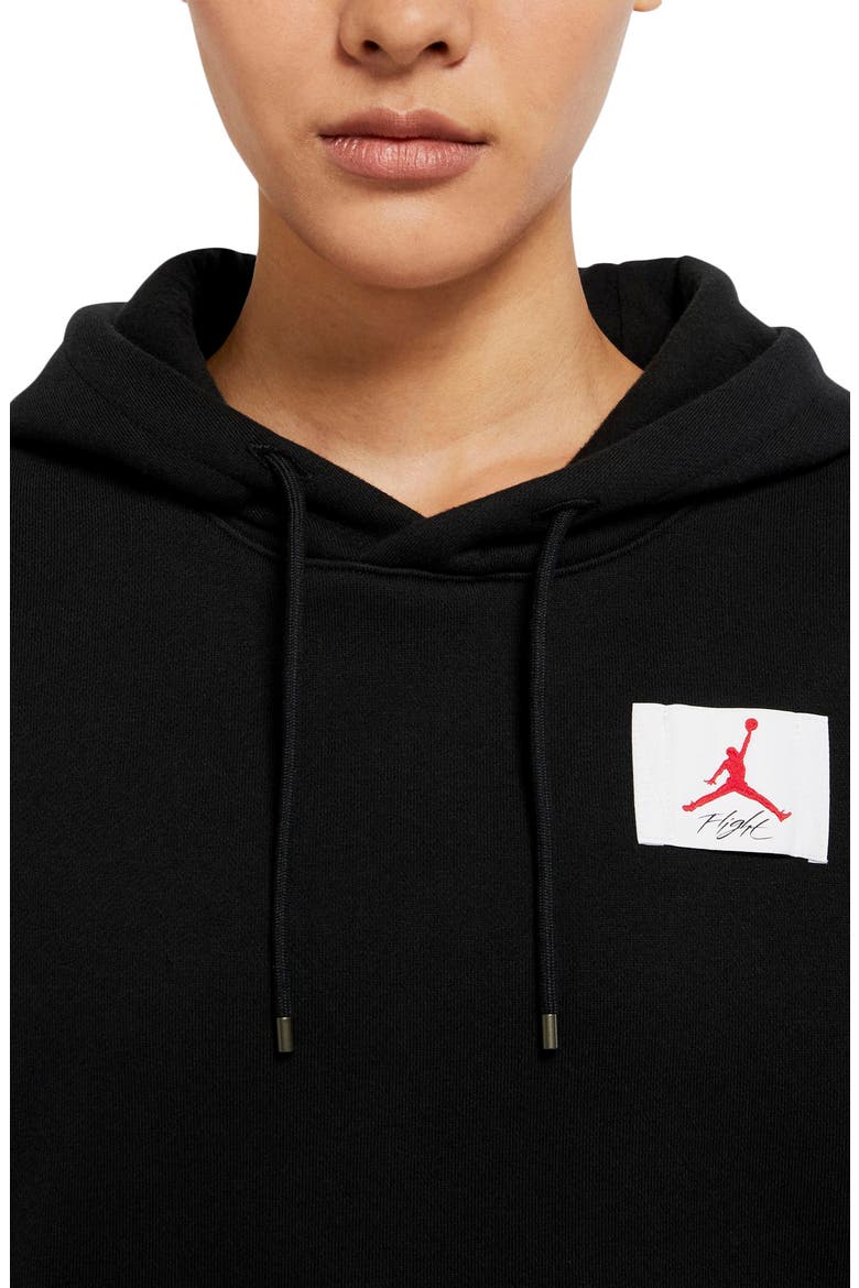 Nike Jordan Flight Fleece Hoodie, Alternate, color, BLACK