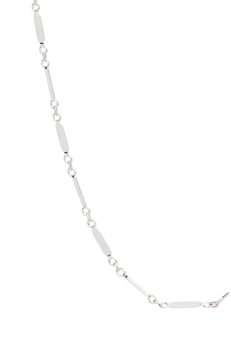 Argento Vivo Long Mirror Bar Station Necklace, Alternate, color, SILVER