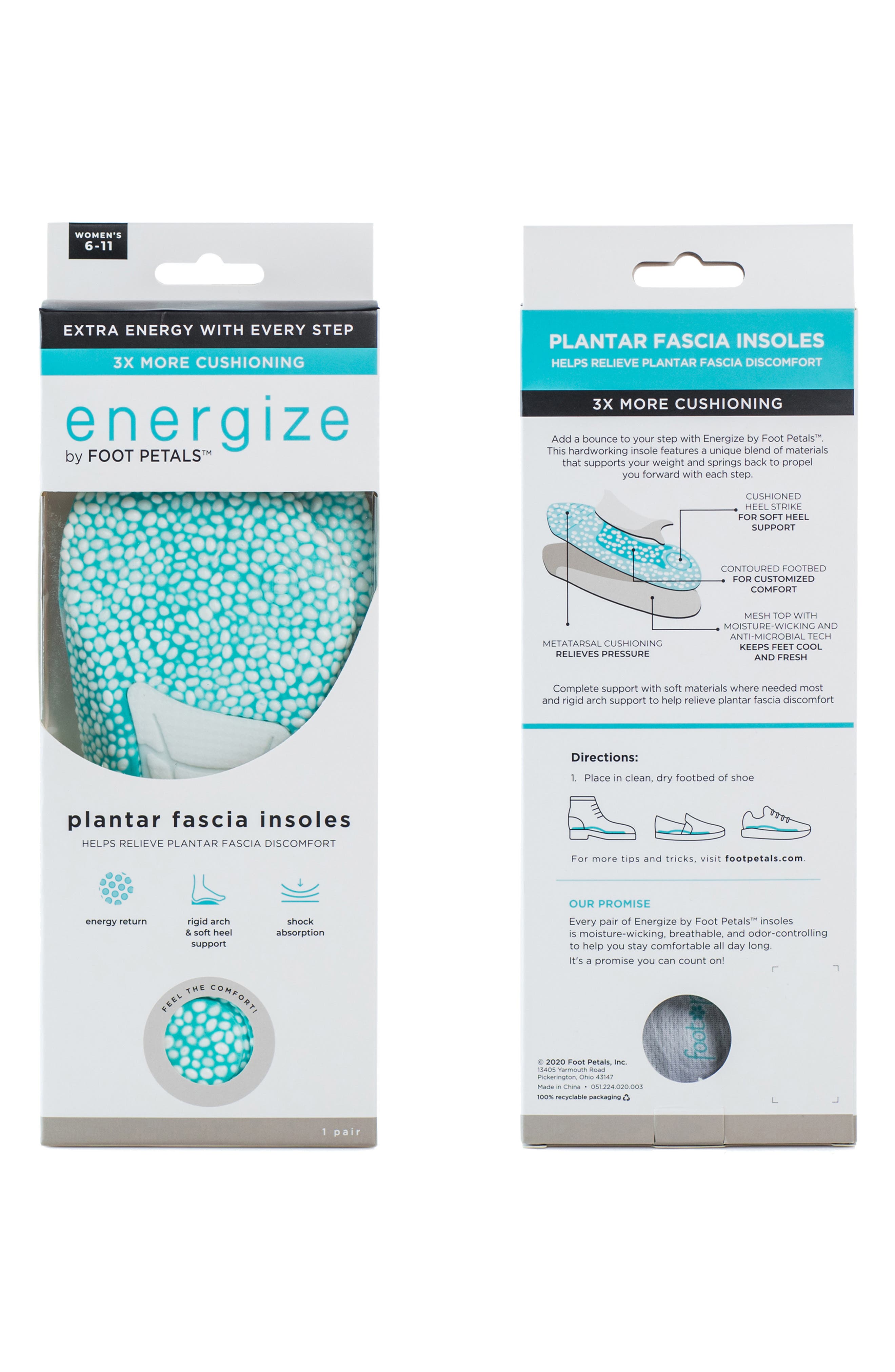Energize Active Insoles, Alternate, color, ARUBA BLUE