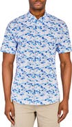 CONSTRUCT Slim Fit Sailboat Recycled 4-Way Stretch Performance Short Sleeve Shirt