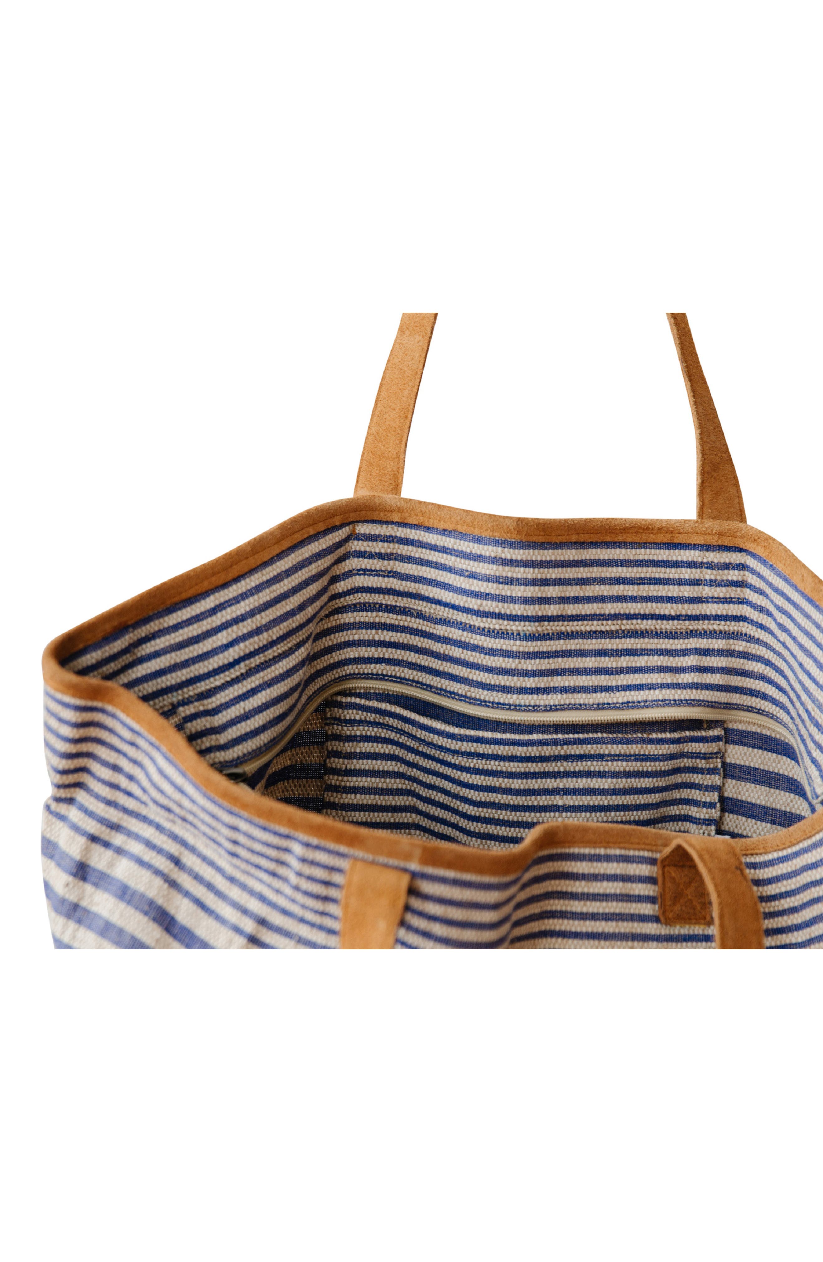 Will & Atlas Paloma Stripe Tote Bag, Alternate, color, Indigo