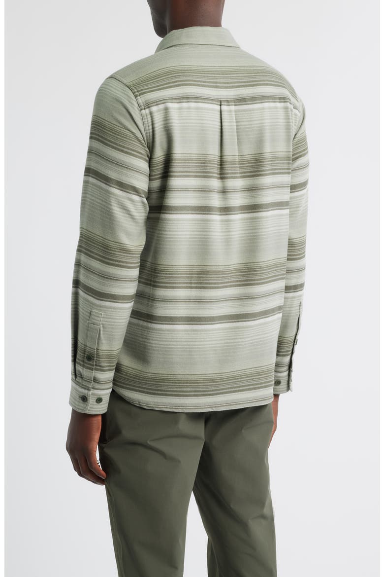 SeaWool Flannel Button-Up Shirt, Alternate, color, SAGEBRUSH STRIPE