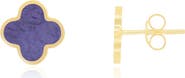 The Lovery Fine Jewelry Small Amethyst Clover Stud Earrings