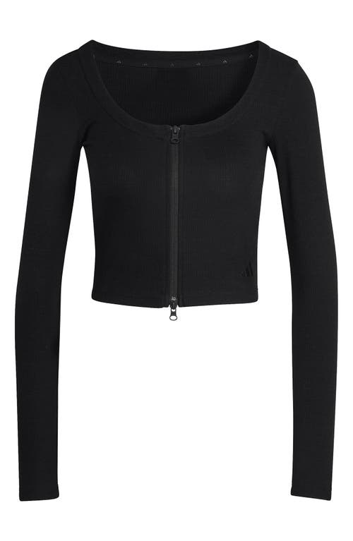 Adidas Originals Adidas Seasonal Essentials Rib Cardigan In Black