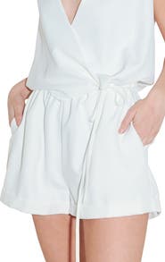 FREEMARKET Elastic Paperbag Waist Shorts