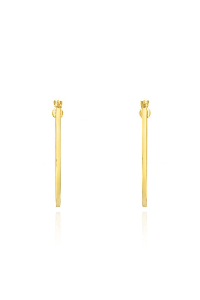 Gold Oval Hoop Earrings, Alternate, color, Yellow Gold