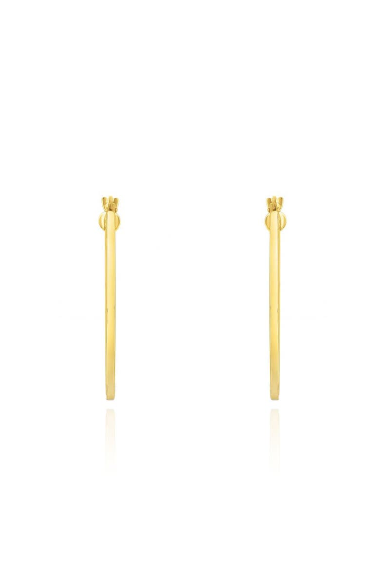 The Lovery Fine Jewelry Gold Oval Hoop Earrings, Alternate, color, Yellow Gold