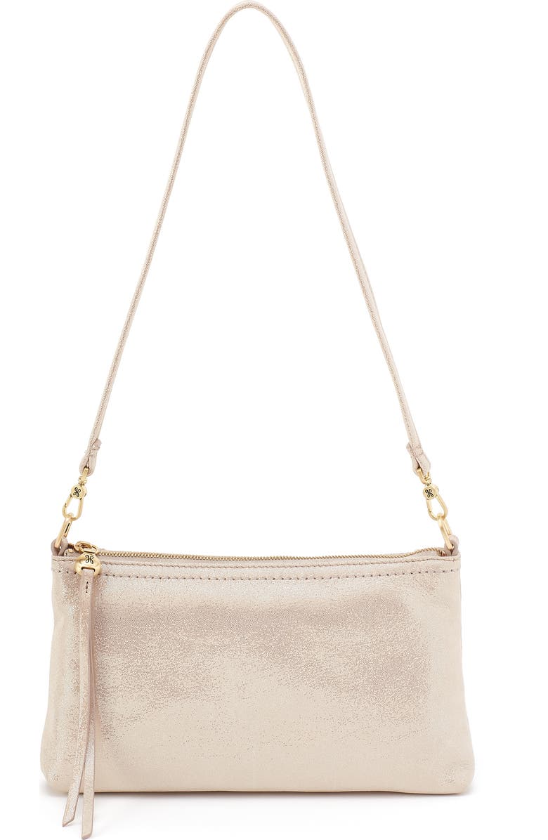HOBO Darcy Convertible Leather Crossbody Bag, Alternate, color, Sand Shimmer