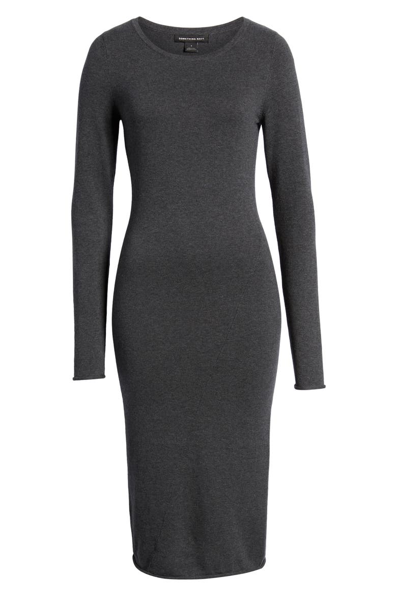 Sweater Midi Dress (Nordstrom Exclusive), Alternate, color, GREY MEDIUM CHARCOAL HEATHER