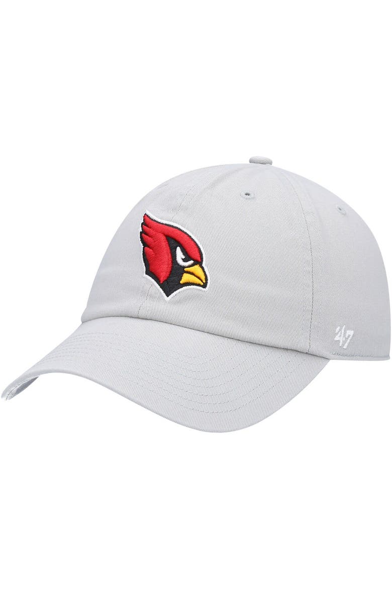 Men's '47 Gray Arizona Cardinals Clean Up Adjustable Hat, Main, color, Gray