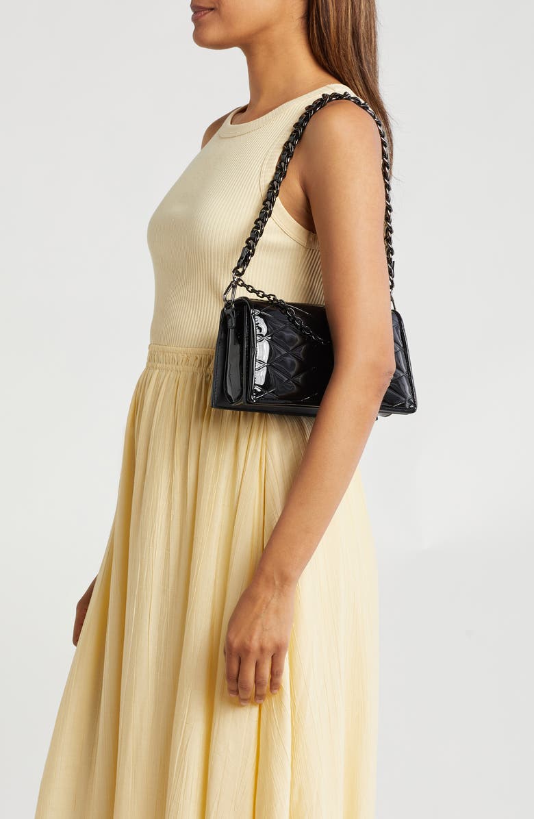 Steve Madden Brona Quilt Embossed Patent Shoulder Bag, Alternate, color,