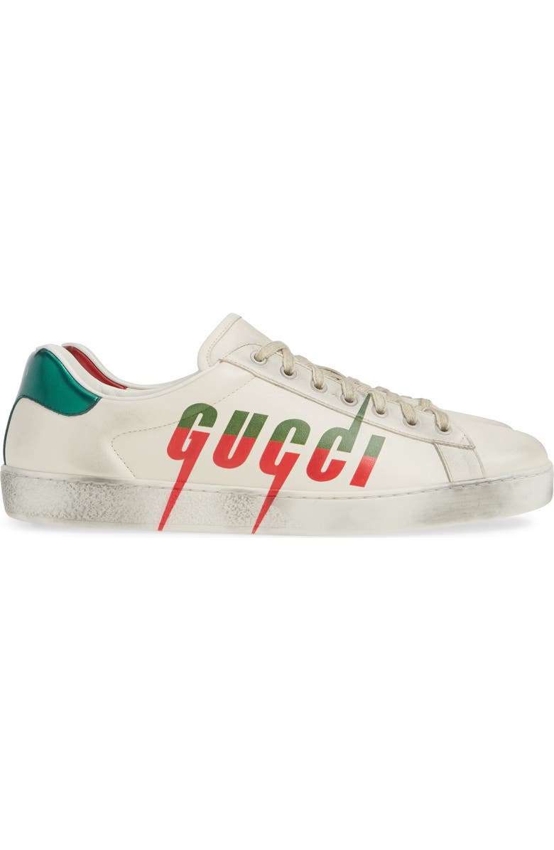 Gucci New Ace Logo Sneaker, Alternate, color,