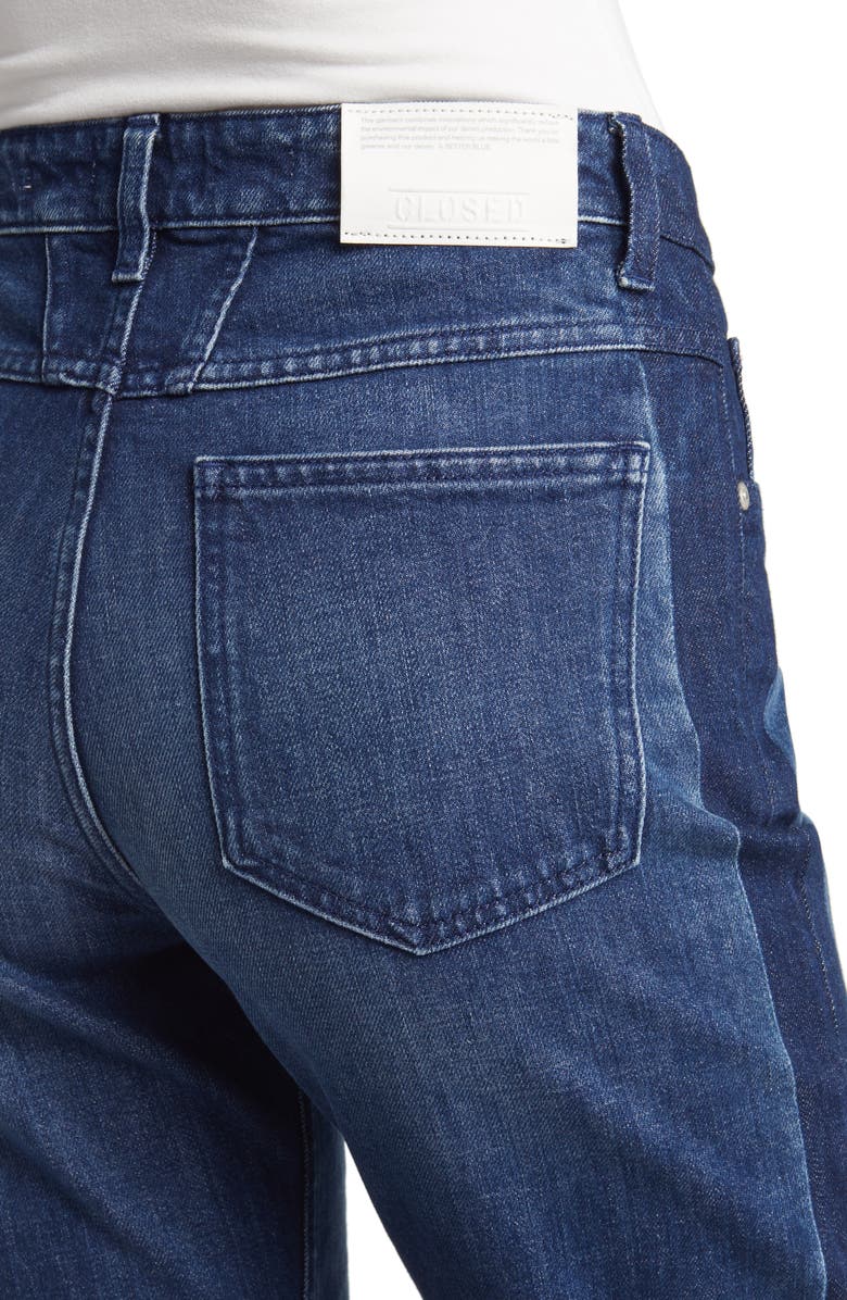 Closed Baylin Two-Tone Raw Hem Wide Leg Jeans, Alternate, color,