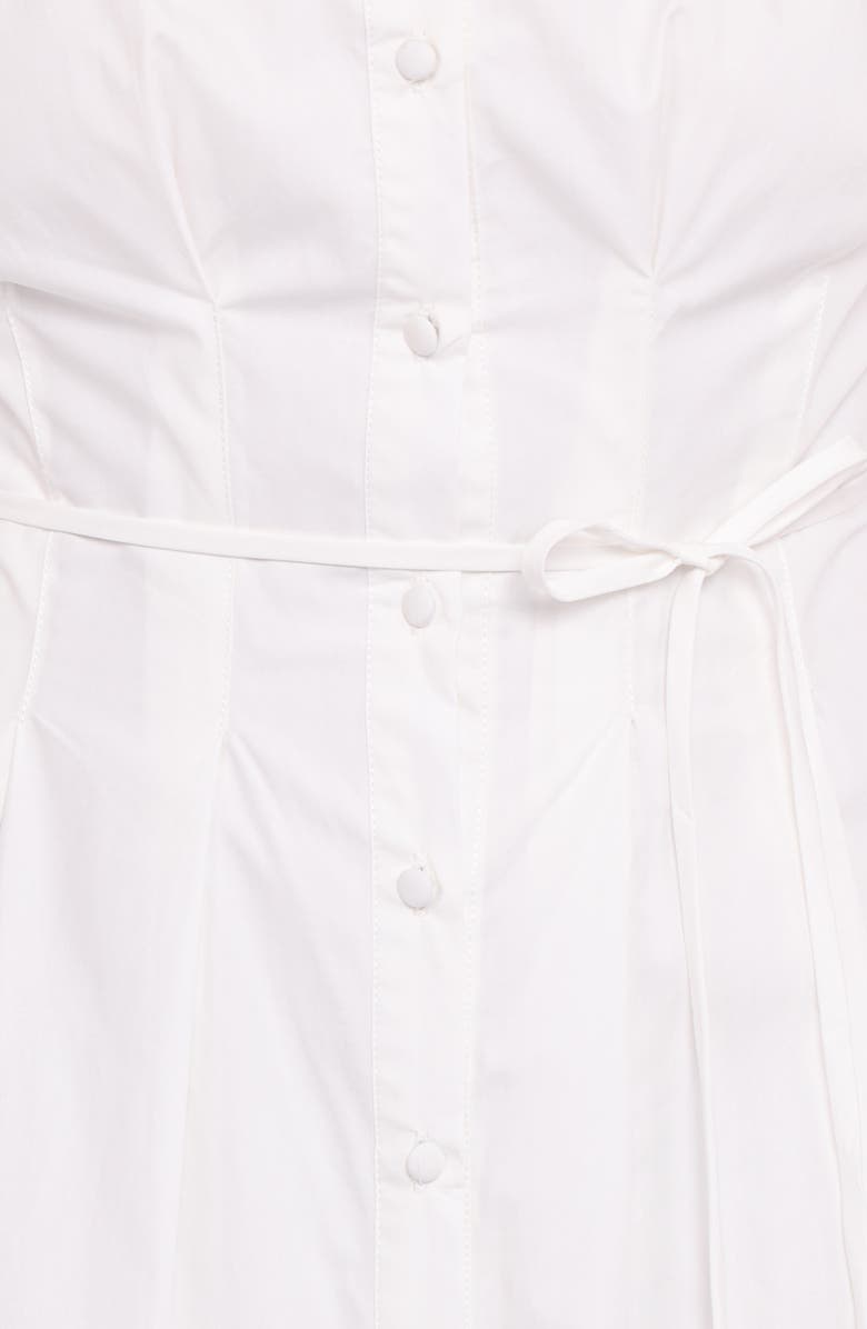 Petal & Pup Alexander Long Sleeve Cotton Midi Shirtdress, Alternate, color, Ivory