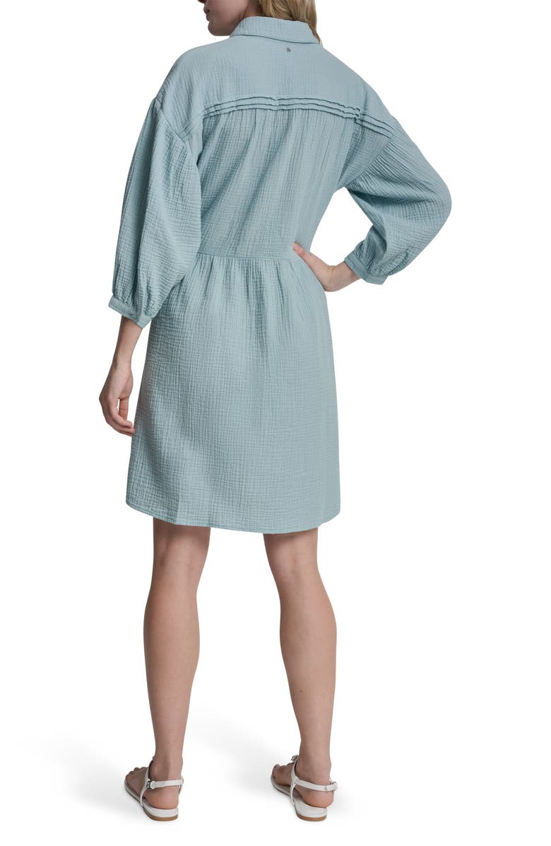 DKNY Jeans Cotton Gauze Dress, Alternate, color, Mineral