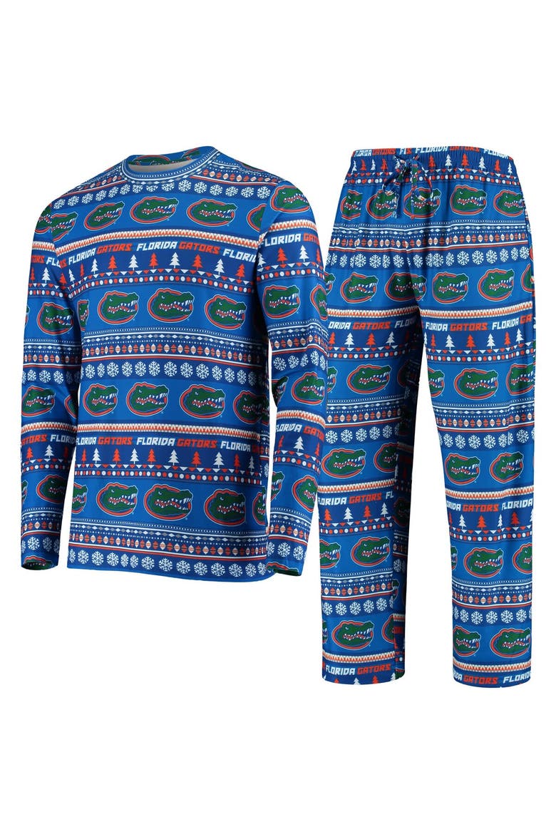 Men's Concepts Sport Royal Florida Gators Ugly Sweater Knit Long Sleeve Top and Pant Set, Alternate, color, Royal