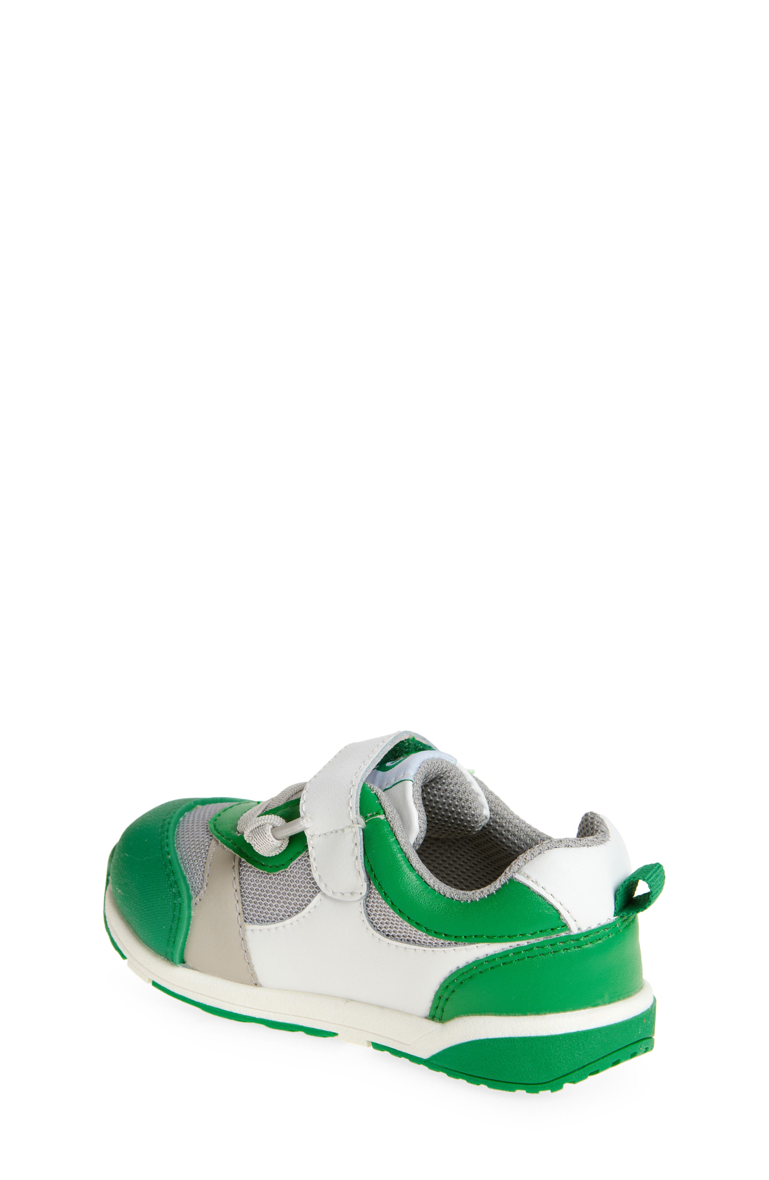 OLD SOLES Kids' Sporty Squad Sneaker, Alternate, color, Snow / Neon Green / Gris