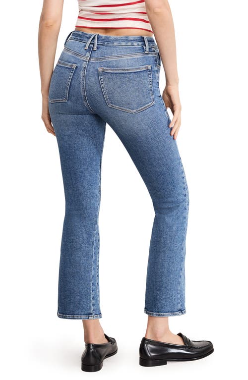 Good American Good Legs Cropped Mini Bootcut Jeans In Indigo 917 In Blue