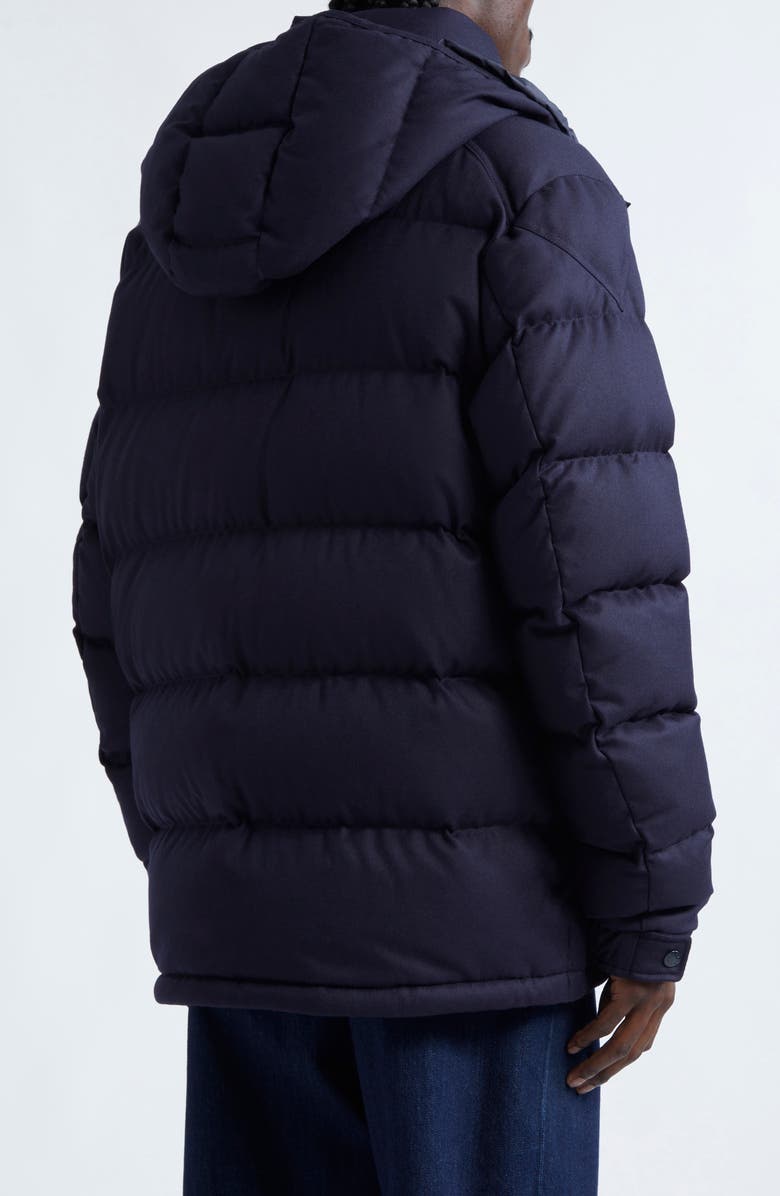 Moncler Montgenevre Virgin Wool Down Puffer Jacket, Alternate, color, Navy