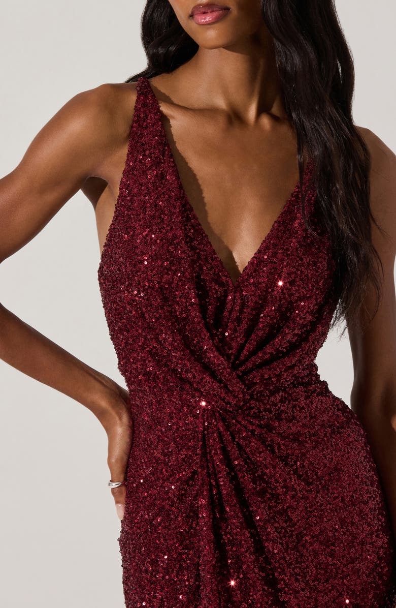 Sequin Twist Front Minidress