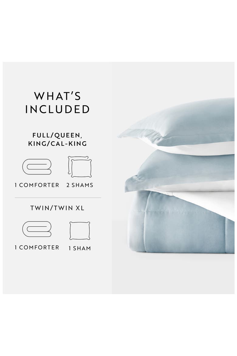 Ocean Waves Reversible 3-Piece Comforter Set, Alternate, color, LIGHT BLUE