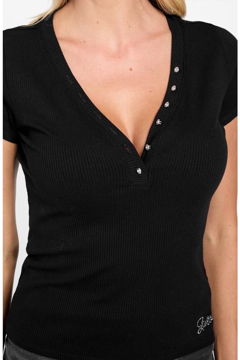Kyla Rib Henley, Alternate, color, JBLACK-BLACK