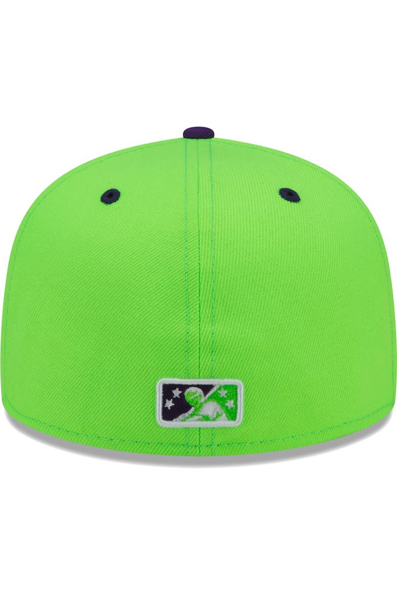 Men's New Era Green Beloit Sky Carp Copa De La Diversion 59FIFTY Fitted Hat, Alternate, color, Green