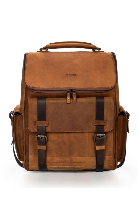 Archaeology Men Backpack in Vintage Leather