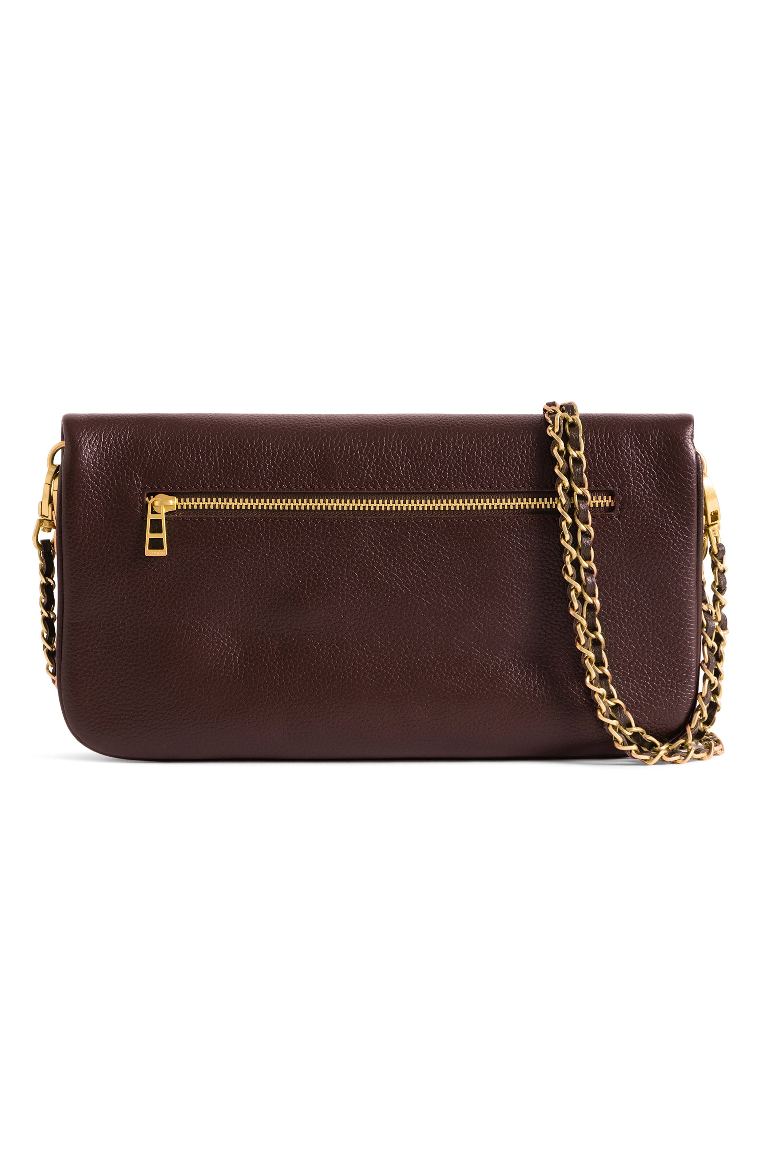 Rock Grained Leather Crossbody Bag, Alternate, color, DEEP PURPLE