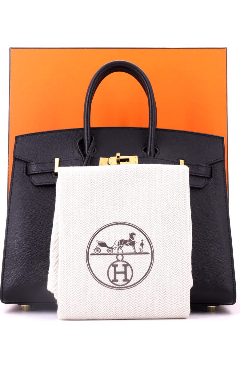 Pre-Owned Hermes Birkin Sellier Bag Black Madame with Gold Hardware 25, Alternate, color, Noir