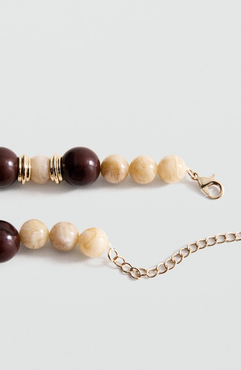 MANGO Mixed Bead Necklace, Alternate, color, Brown