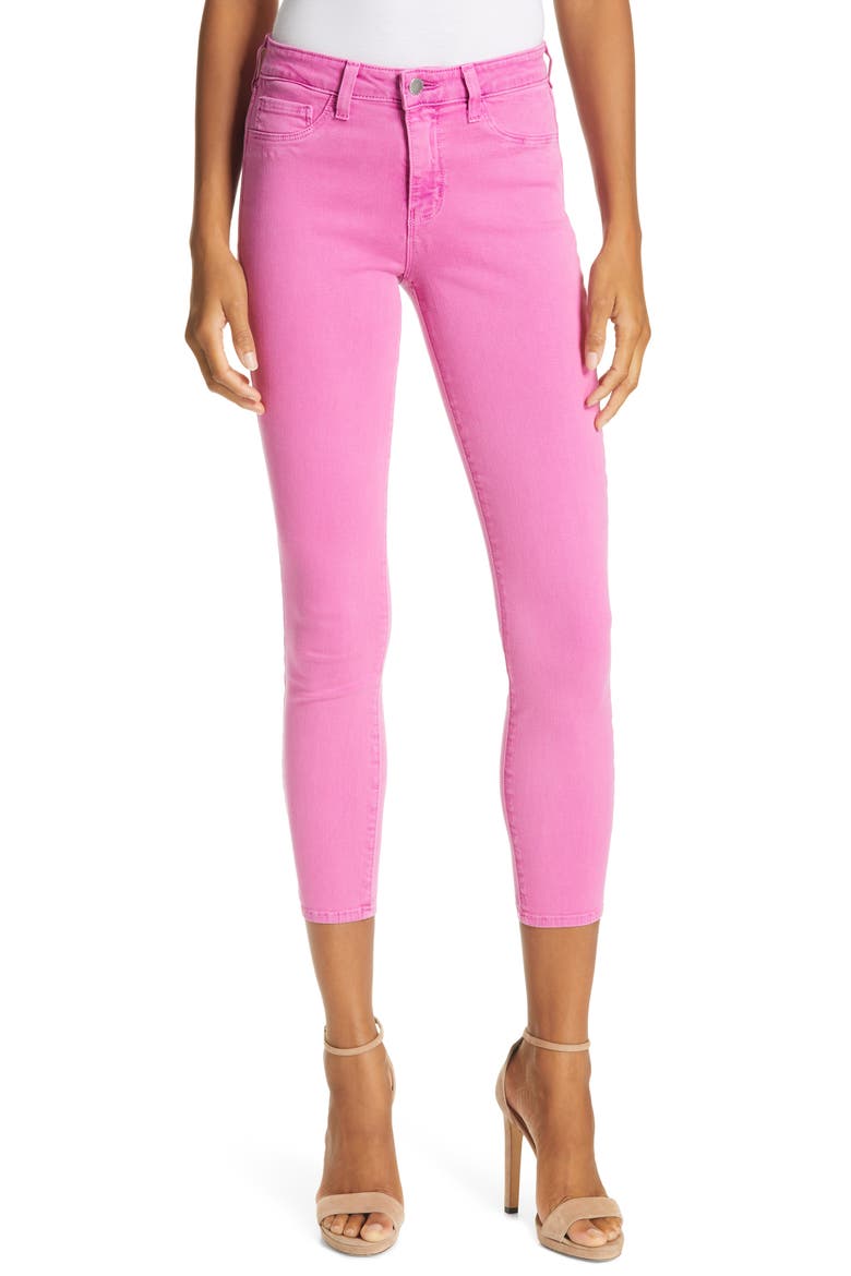 High Waist Skinny Ankle Jeans, Main, color, POSEY