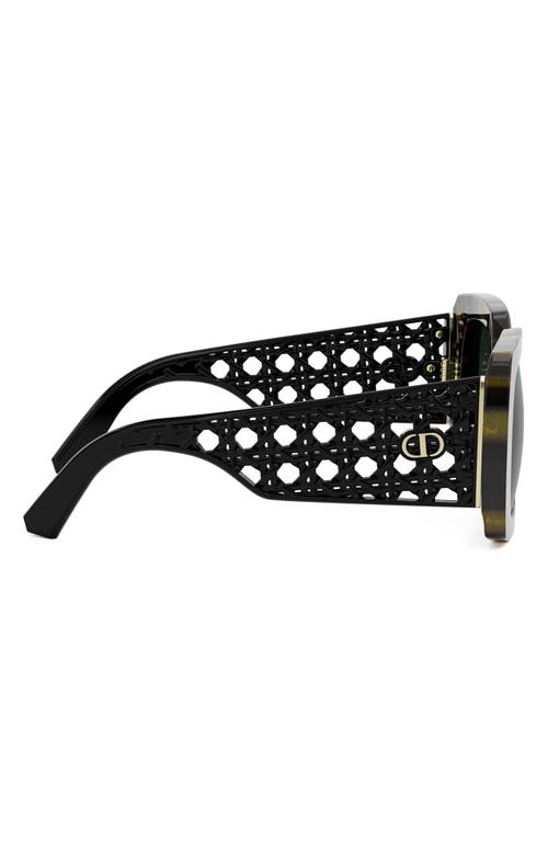Dior Very S1i 54mm Square Sunglasses In Dark Havana/green