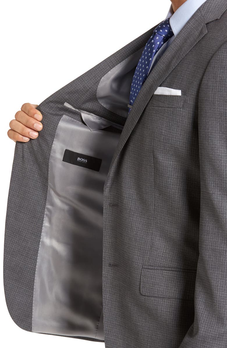 zzDNUHugo Boss BOSS Huge/Genius Trim Fit Check Wool Suit, Alternate, color, 