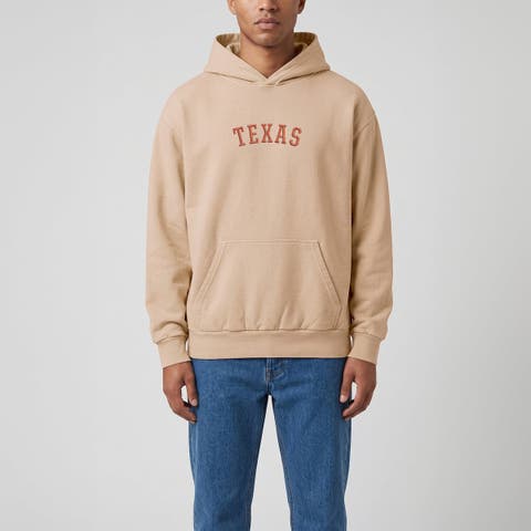 Men's Uscape Apparel Tan Texas Longhorns Upside Down Embroidered Vintage Heavyweight Hoodie