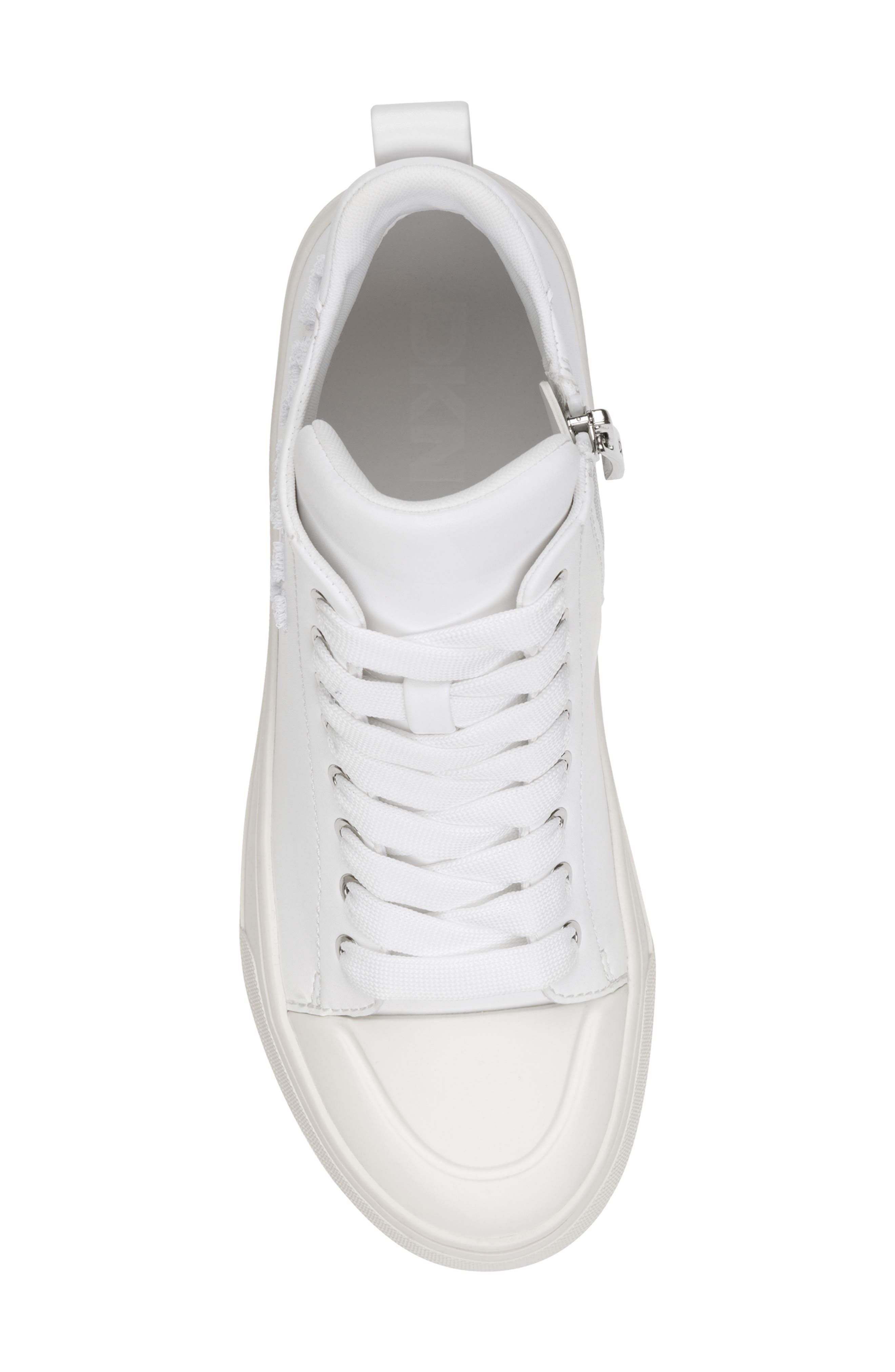 DKNY Yaser Mid Sneaker, Alternate, color, Bright White