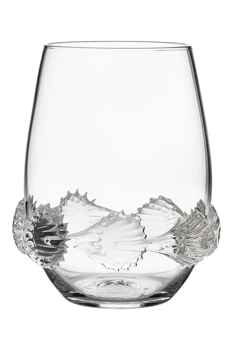 Heritage Set of 4 Assorted Stemless Wine Glasses, Alternate, color, CLEAR
