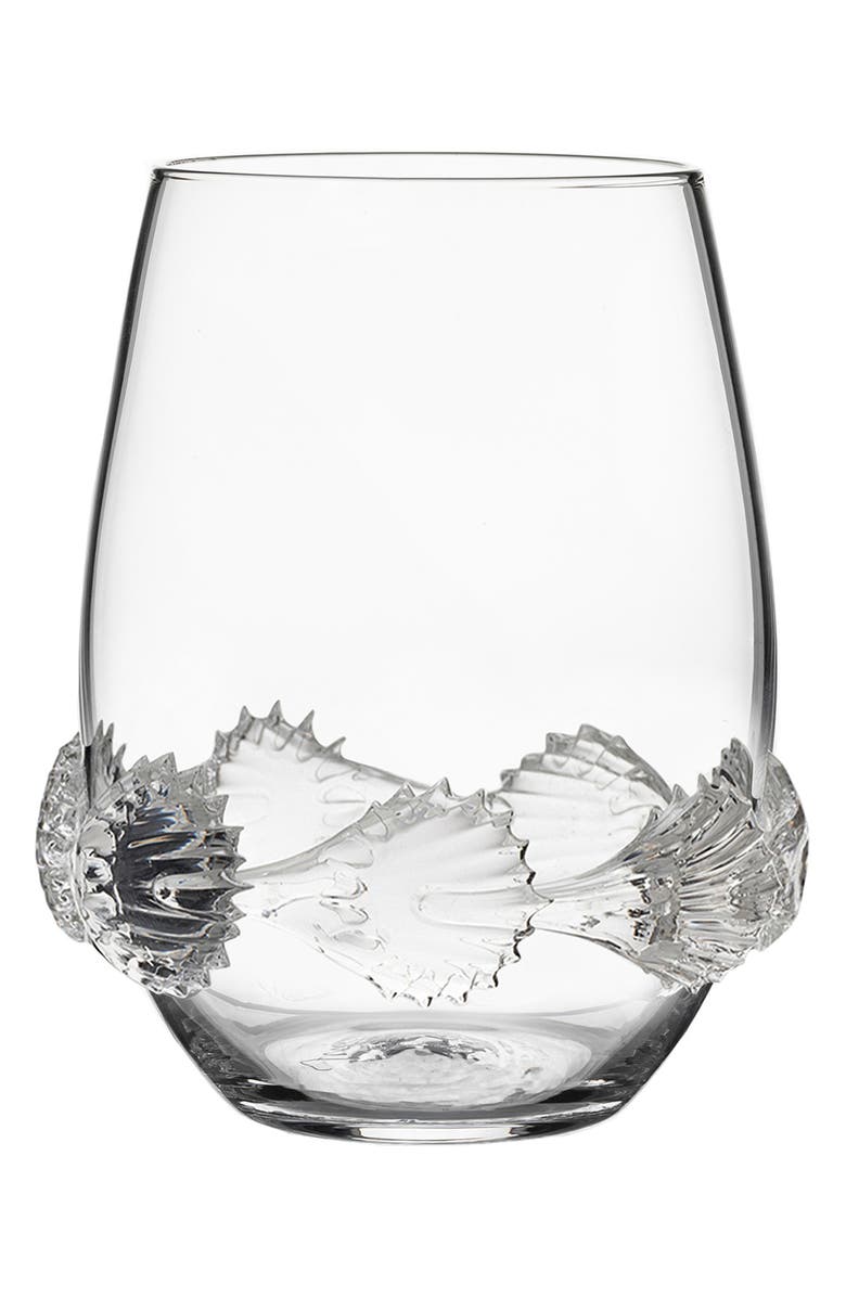 Juliska Heritage Set of 4 Assorted Stemless Wine Glasses, Alternate, color, Clear