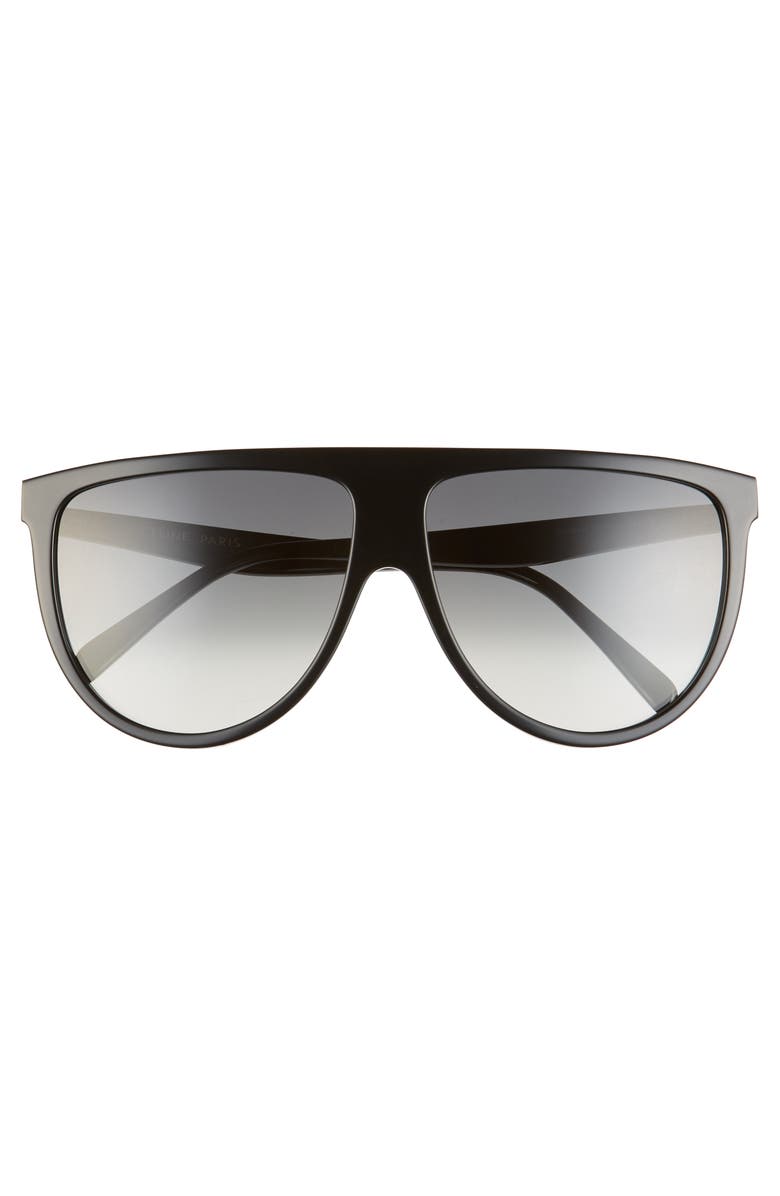 CELINE 62mm Oversize Flat Top Sunglasses, Alternate, color,