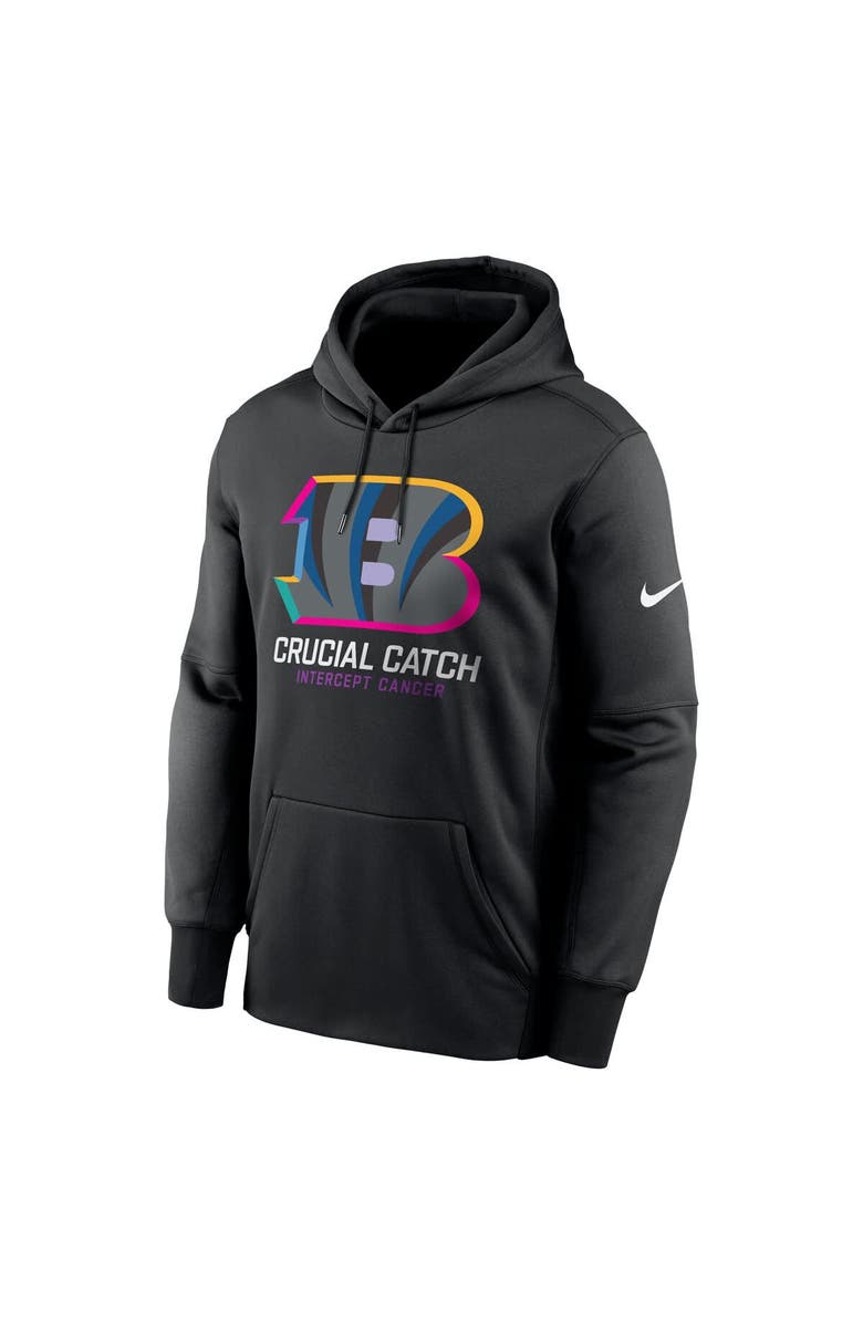 Nike Men's Nike Black Cincinnati Bengals 2024 NFL Crucial Catch Performance Fleece Pullover Hoodie, Alternate, color, 