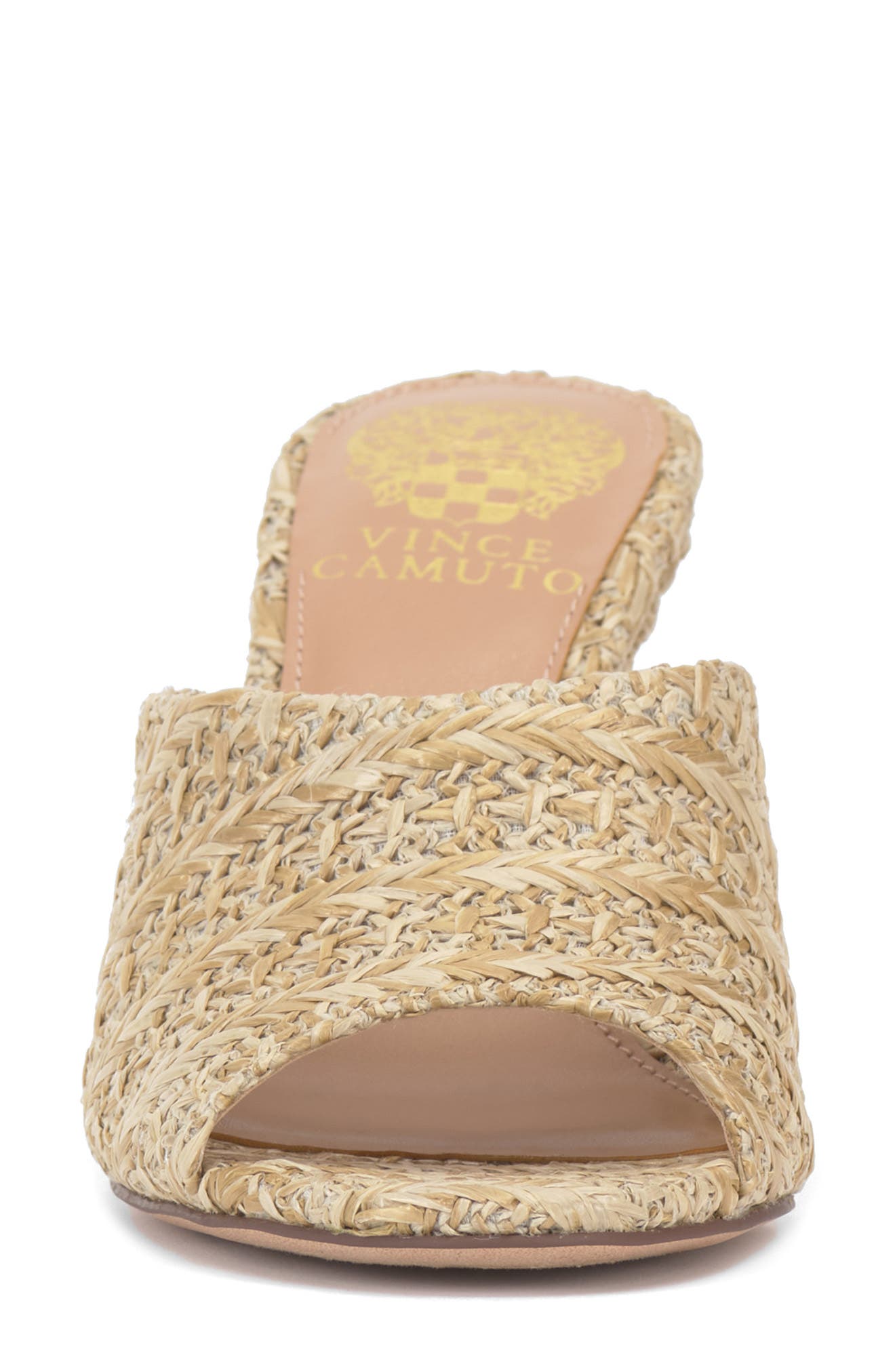 Vince Camuto Vilty Wedge Slide Sandal, Alternate, color, Straw